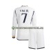 Vinicius Junior 7 Trikot Real Madrid Kinder Heimausrüstung 2023-2024 Langarm