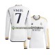 Vinicius Junior 7 Trikot Real Madrid Herren Heimausrüstung 2023-2024 Langarm