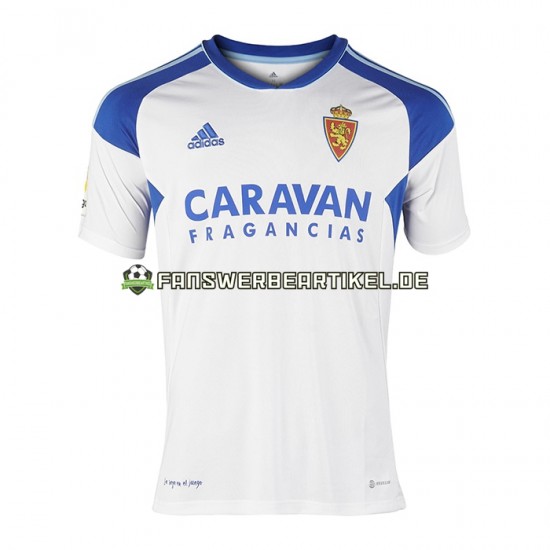 Trikot Real Zaragoza Herren Heimausrüstung 2022-2023 Kurzarm