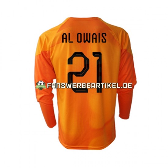 Mohammed Al-Owais 21 Torwart Trikot Saudi-Arabien Herren Auswärtsausrüstung WM 2022 Langarm