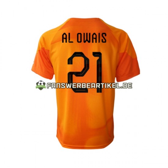 Mohammed Al-Owais 21 Torwart Trikot Saudi-Arabien Herren Auswärtsausrüstung WM 2022 Kurzarm