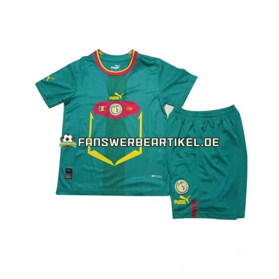 Trikot Senegal Kinder Auswärtsausrüstung WM 2022 Kurzarm