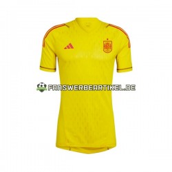 Torwart Trikot Spanien Herren Auswärtsausrüstung 2022-2023 Kurzarm