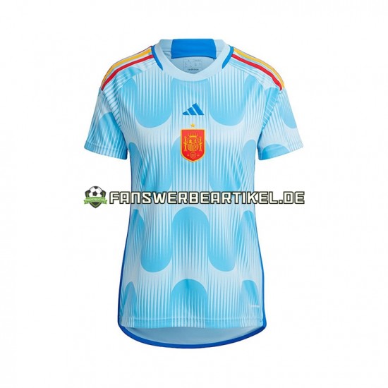 Trikot Spanien Dame Auswärtsausrüstung WM 2022 Kurzarm