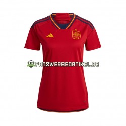 Trikot Spanien Dame Heimausrüstung WM 2022 Kurzarm