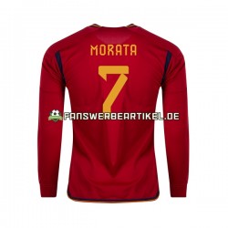 MORATA 7 Trikot Spanien Herren Heimausrüstung WM 2022 Langarm