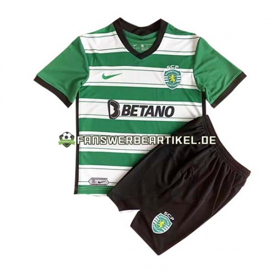 Trikot Sporting CP Kinder Heimausrüstung 2022-2023 Kurzarm