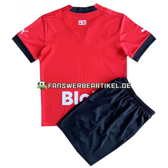 Trikot Stade Rennes Kinder Heimausrüstung 2022-2023 Kurzarm