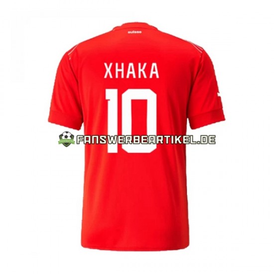 Xhaka 10 Trikot Schweiz Herren Heimausrüstung WM 2022 Kurzarm