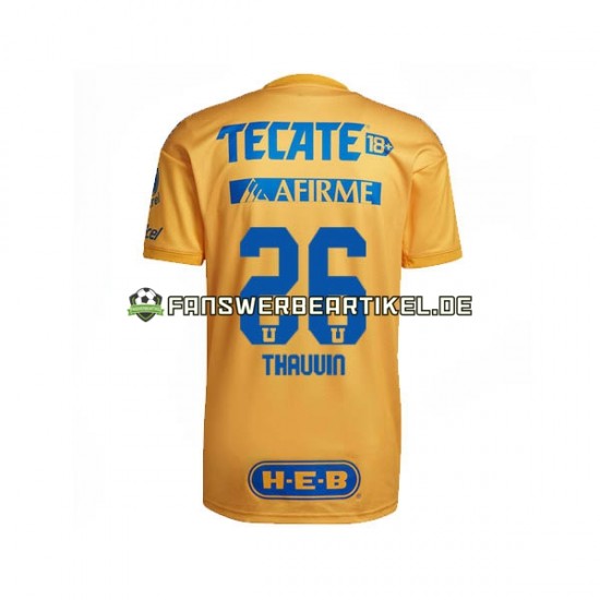 Florian Thauvin 26 Trikot UANL Tigres Herren Heimausrüstung 2022-2023 Kurzarm