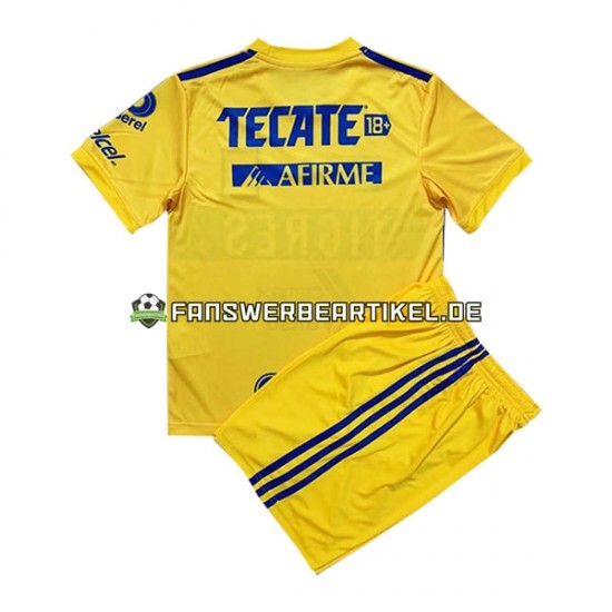 Tigres UNAL Trikot Kinder Heimausrüstung 2022-2023 Kurzarm