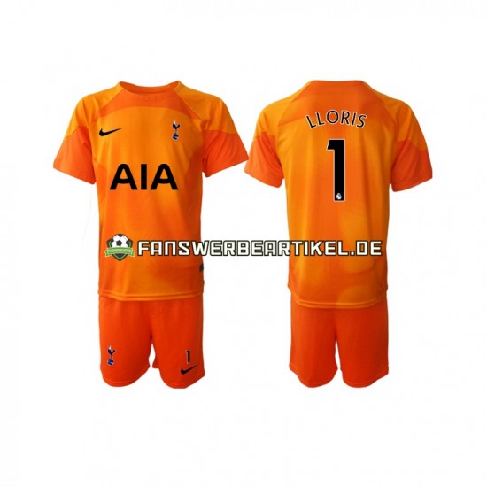 Hugo Lloris 1 Torwart Trikot Tottenham Hotspur Kinder Ausweich ausrüstung 2022-2023 Kurzarm