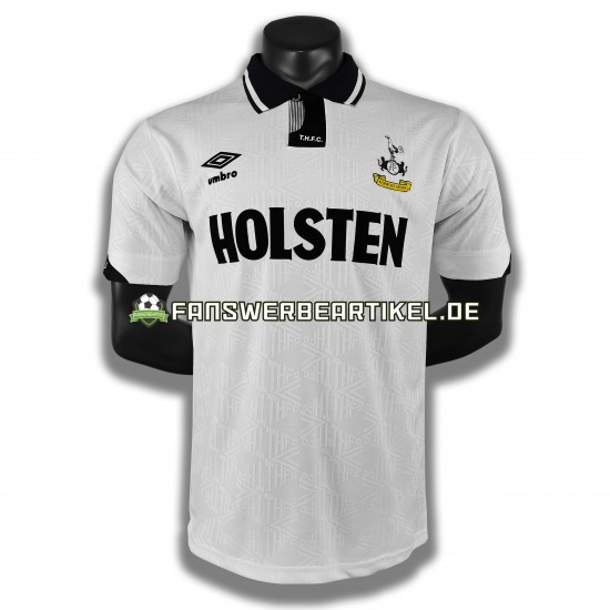 Retro Trikot Tottenham Hotspur Herren Heimausrüstung 1990 Kurzarm