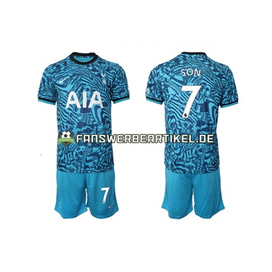 Son Heung-min 7 Trikot Tottenham Hotspur Kinder Ausweich ausrüstung 2022-2023 Kurzarm