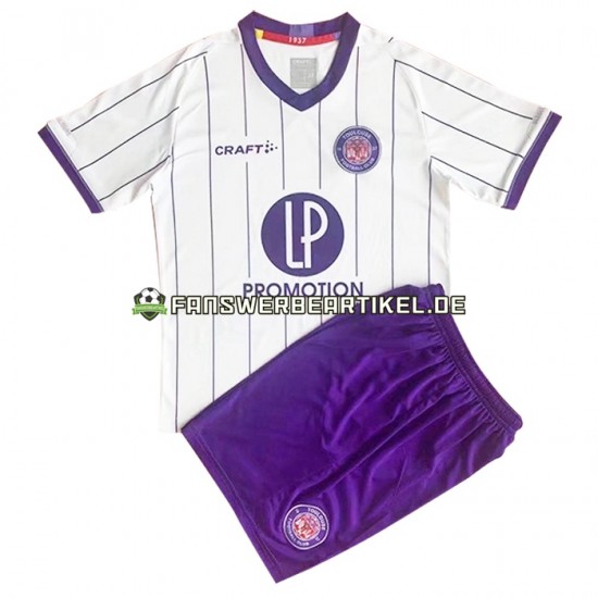 Trikot Toulouse FC Kinder Heimausrüstung 2022-2023 Kurzarm