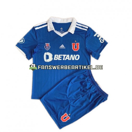 Trikot Universidad de Chile Kinder Heimausrüstung 2022 Kurzarm