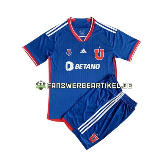 Trikot Universidad de Chile Kinder Heimausrüstung 2023 Kurzarm