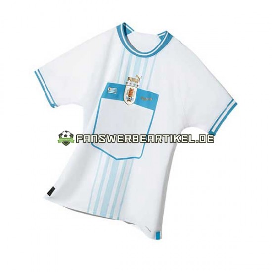 Trikot Uruguay Herren Auswärtsausrüstung WM 2022 Kurzarm