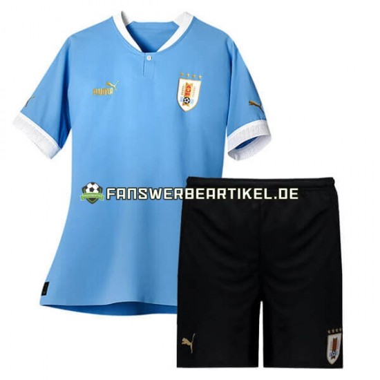 Trikot Uruguay Kinder Heimausrüstung 2022 Kurzarm