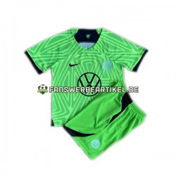 Trikot VfL Wolfsburg Kinder Heimausrüstung 2022-2023 Kurzarm