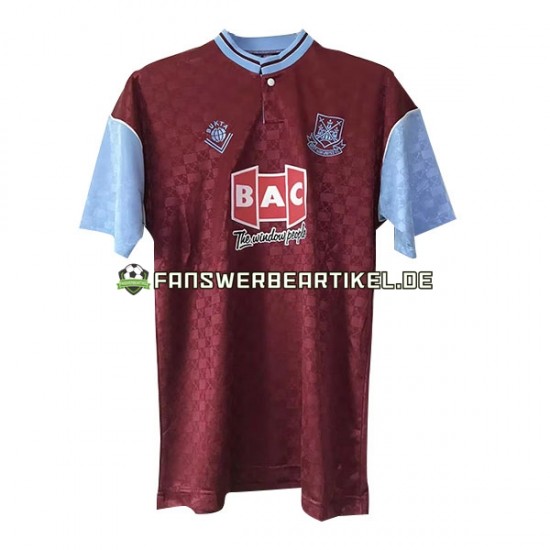 Retro Trikot West Ham United Herren Heimausrüstung 1989-1990 Kurzarm