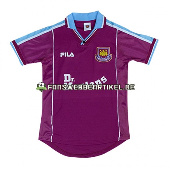 Retro Trikot West Ham United Herren Heimausrüstung 1999-2001 Kurzarm