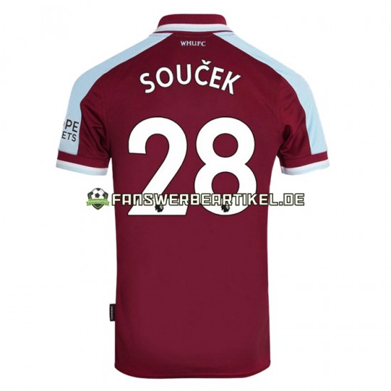 Tomas Soucek 28 Trikot West Ham United Herren Heimausrüstung 2021-2022 Kurzarm