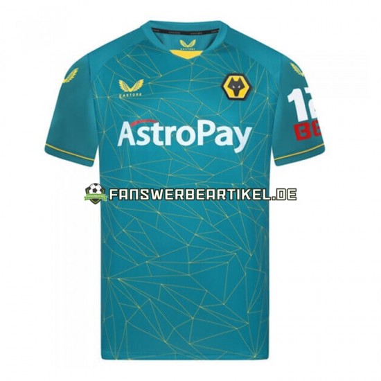 Trikot Wolverhampton Wanderers Herren Auswärtsausrüstung 2022-2023 Kurzarm