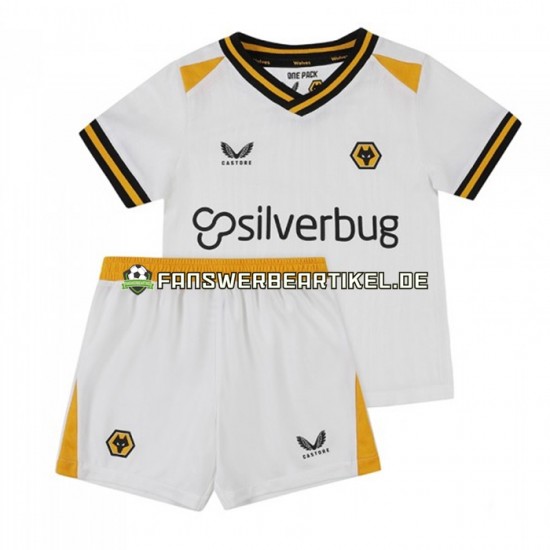 Trikot Wolverhampton Wanderers Kinder Ausweich ausrüstung 2022-2023 Kurzarm