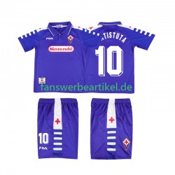 RUICOSTA 10 Retro 1998 Trikot AC Florenz Kinder Heimausrüstung 1999 Kurzarm