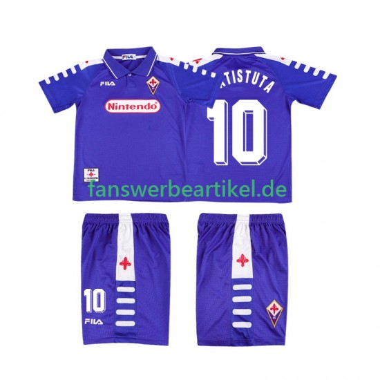 RUICOSTA 10 Retro 1998 Trikot AC Florenz Kinder Heimausrüstung 1999 Kurzarm