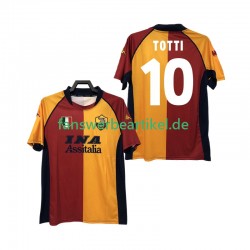 Totti 10 Retro 2000-2001 Trikot AS Rom Herren Heimausrüstung Kurzarm