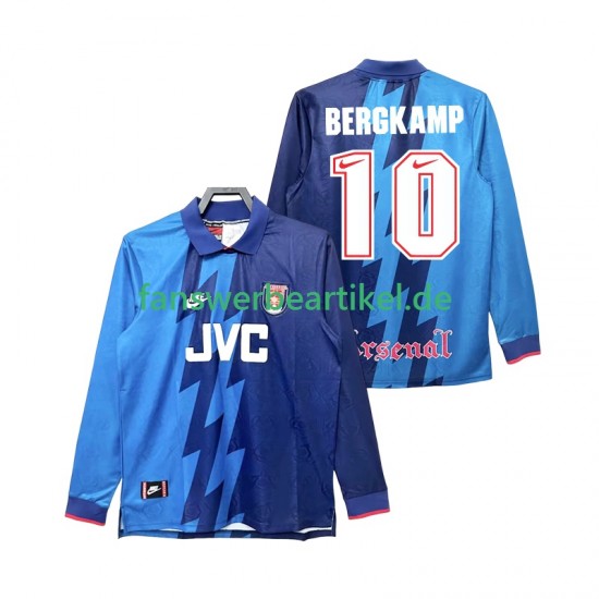 Bergkamp 10 Retro 1995 1996 Trikot Arsenal Herren Auswärtsausrüstung Langarm