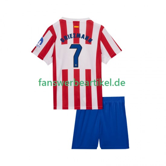 Antoine Griezmann 7 Trikot Atlético Madrid Kinder Heimausrüstung 2025-2026 Kurzarm