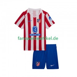 Trikot Atlético Madrid Kinder Heimausrüstung 2025-2026 Kurzarm
