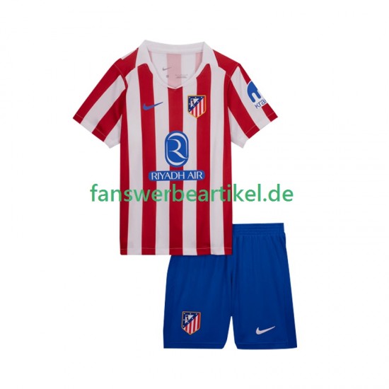 Trikot Atlético Madrid Kinder Heimausrüstung 2025-2026 Kurzarm