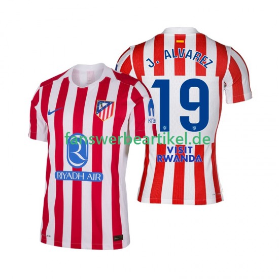 Julian Alvarez 19 Trikot Atlético Madrid Herren Heimausrüstung 2025-2026 Kurzarm