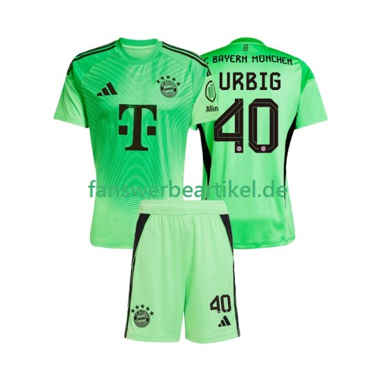 Jonas Urbig 40 Torwart Trikot FC Bayern München Kinder Heimausrüstung 2025-2026 Kurzarm