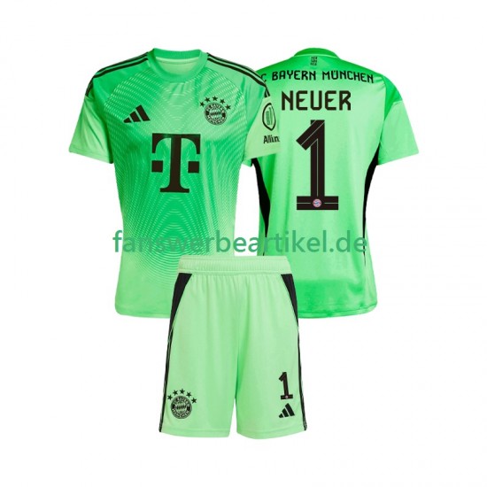 Manuel Neuer 1 Torwart Trikot FC Bayern München Kinder Heimausrüstung 2025-2026 Kurzarm