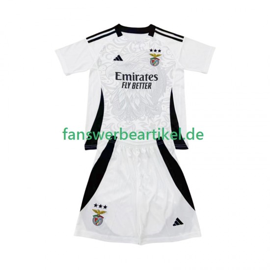 Special Trikot Benfica Kinder Heimausrüstung Weiß 2025-2026 Kurzarm