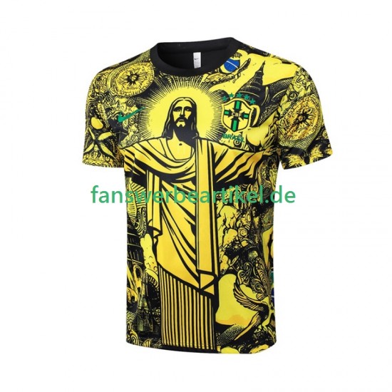 Jesus Trikot Brasilien Herren Heimausrüstung 2024 Kurzarm