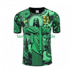 Jesus Trikot Brasilien Herren Heimausrüstung Grün 2024-2025 Kurzarm