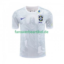 Jesus Trikot Brasilien Herren Heimausrüstung Weiß 2024-2025 Kurzarm