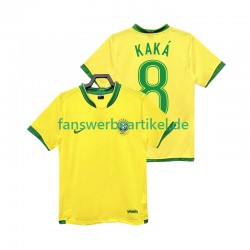 KAKA 8 Retro Trikot Brasilien Herren Heimausrüstung 2006 Kurzarm