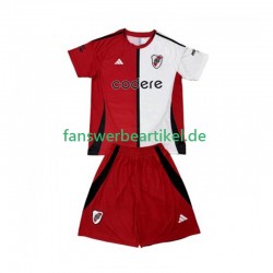 Trikot River Plate Kinder Ausweich ausrüstung 2024-2025 Kurzarm