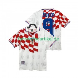 BSUKER 9 Retro 1998 Trikot Kroatien Herren Heimausrüstung Kurzarm