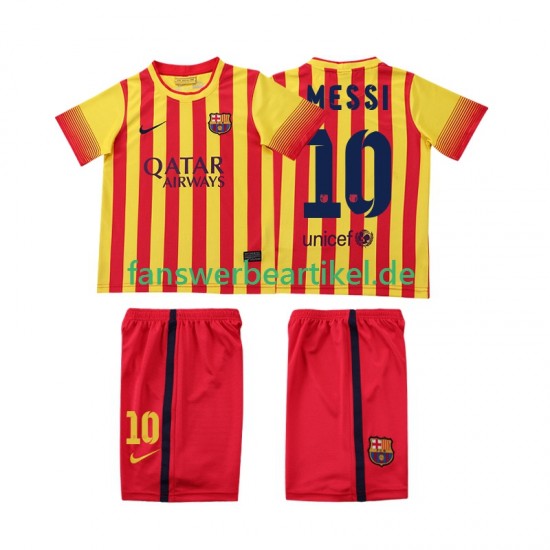 Lionel Messi 10 Retro 2013 2014 Trikot FC Barcelona Kinder Auswärtsausrüstung Kurzarm