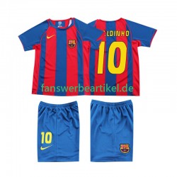 RONALDINHO 10 Retro Trikot FC Barcelona Kinder Heimausrüstung 2004 Kurzarm
