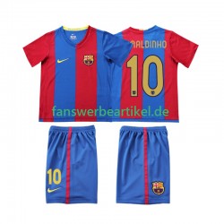 RONALDINHO 10 Retro 2007 Trikot FC Barcelona Kinder Heimausrüstung 2006 Kurzarm