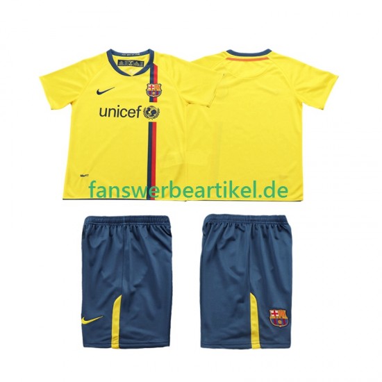 Retro 2009 Trikot FC Barcelona Kinder Auswärtsausrüstung 2008 Kurzarm